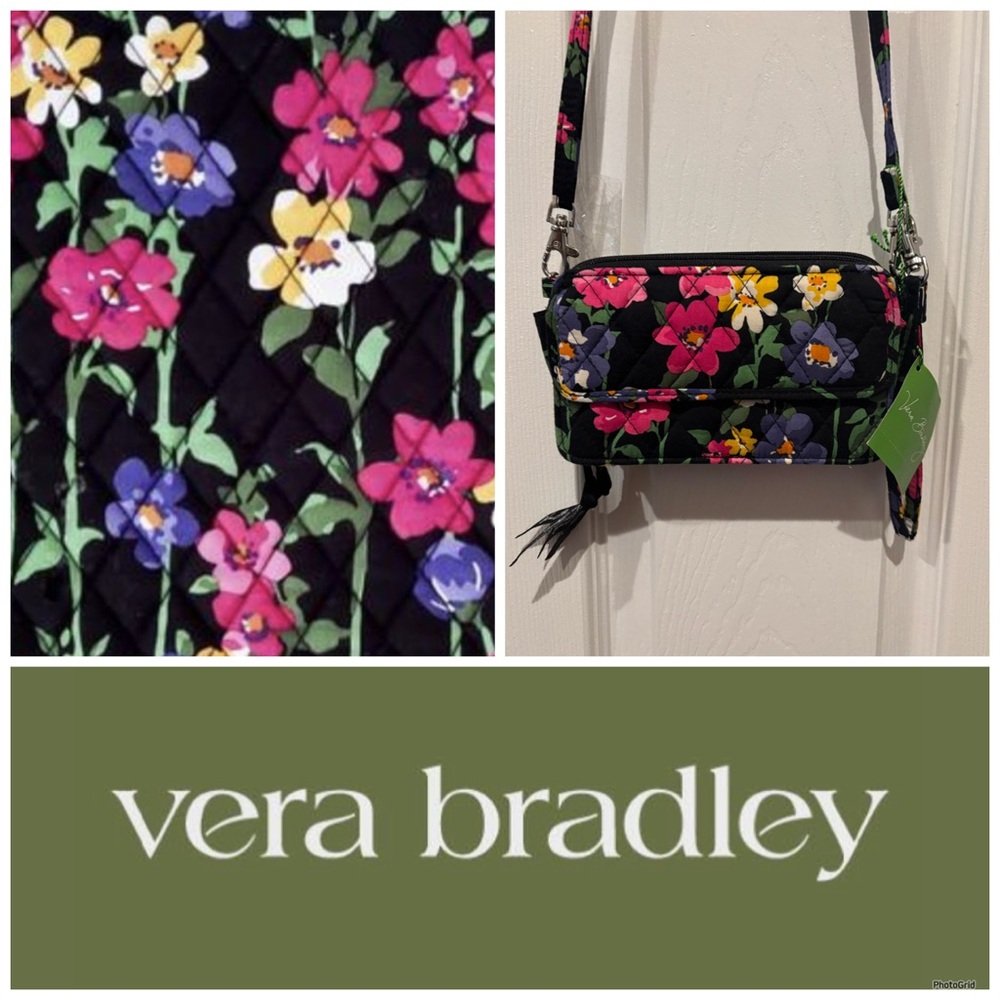NEW Retired Vera Bradley Wildflower Garden Crossbody/Wallet Bag
